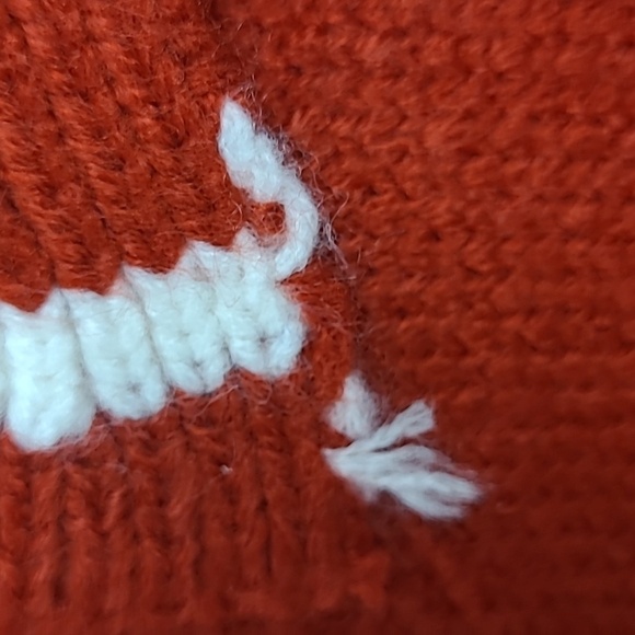 My Favorite Sasakids Size M Red and White Knit Button Up Sweater - Picture 7 of 11